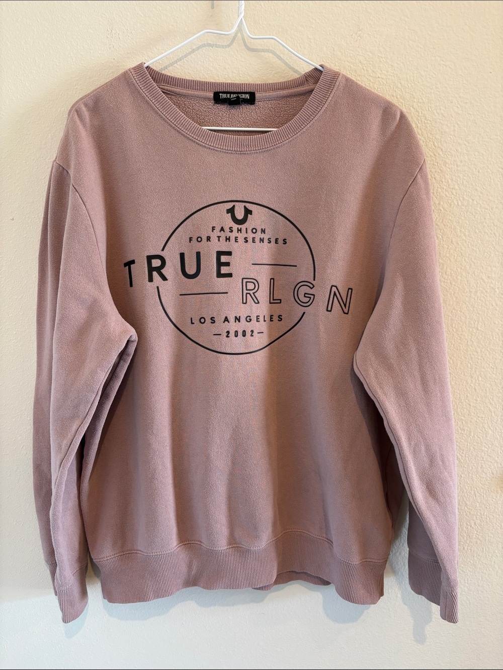 True Religion 2002  Blush Pink Crewneck sweatshirt